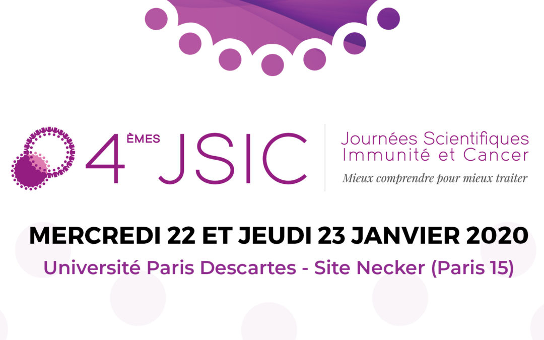 4èmes Journées Scientifiques Immunité et Cancer